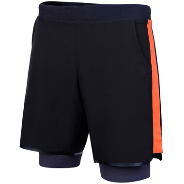 Pantaloni Corti ZONE3 COMPRESSION RX3 2-IN-1 Nero/Arancione 2020 0